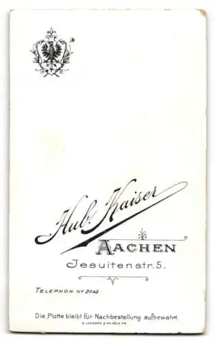 Fotografie Hub. Kaiser, Aachen, Jesuitenstr. 5, Soldat in Uniform Rgt. 160