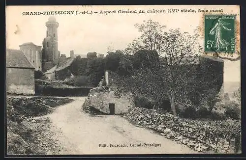 AK Grand-Pressigny /I.-et-L., Aspect Général du château XVIe siècle, face ouest