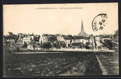 AK Fondettes /I.-et-L., La Vue générale, Côté Ouest