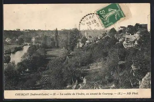 AK Courcay /Indre-et-Loire, La vallée de l`Indre, en amont de Courcay