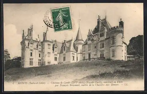 AK Monts /Indre-et-Loire, Château de Candé, Facade Ouest