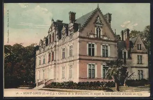 AK Mont-Louis, Château de la Bourdaisière où naquit Gabrielle d`Estrées en 1573