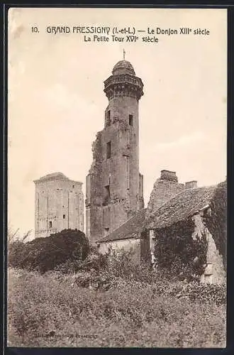 AK Grand Pressigny, Le Donjon XIIIe siècle et La Petite Tour XVIe siècle