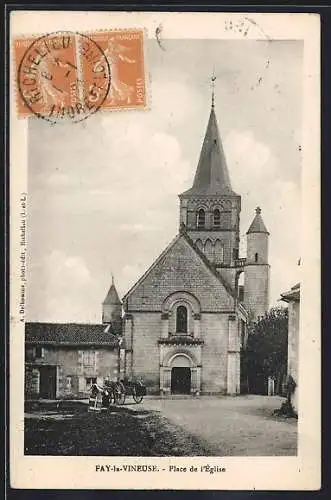 AK Fay-la-Vineuse, Place de l`Église