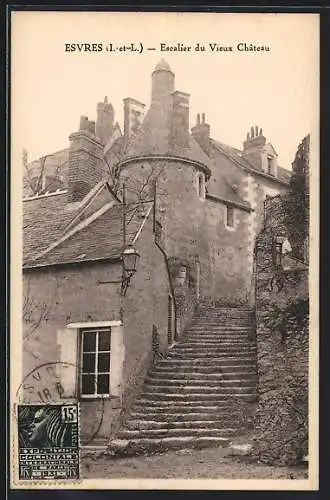 AK Esvres, Escalier du Vieux Château