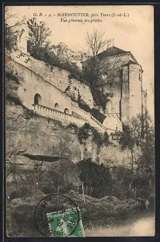 AK Marmoutier /I.-et-L., Vue générale des grottes