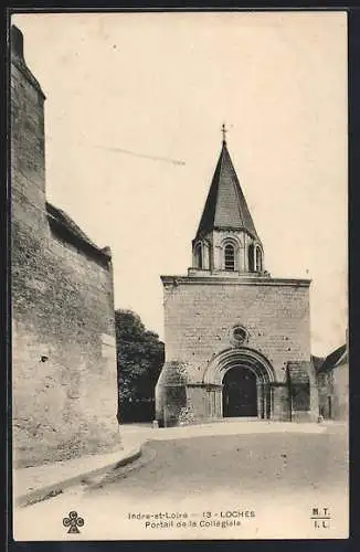 AK Loches /Indre-et-Loire, Portail de la Collégiale