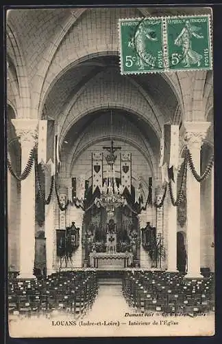 AK Louans /Indre-et-Loire, Intérieur de l`Eglise