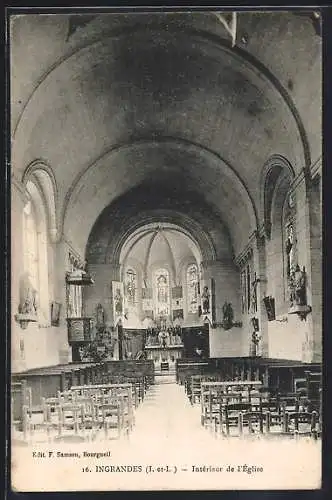 AK Ingrandes /I.-et-L., Intérieur de l`Église