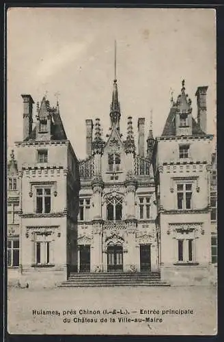 AK Huismes /I.-&-L., Entrée principale du Château de la Ville-au-Maire