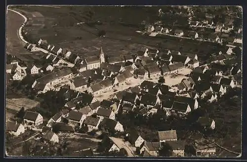 Foto-AK Nusplingen / Württ., Gesamtansicht vom Flugzeug aus