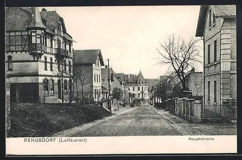 AK Rengsdorf, Hauptstrasse mit Fachwerkhaus