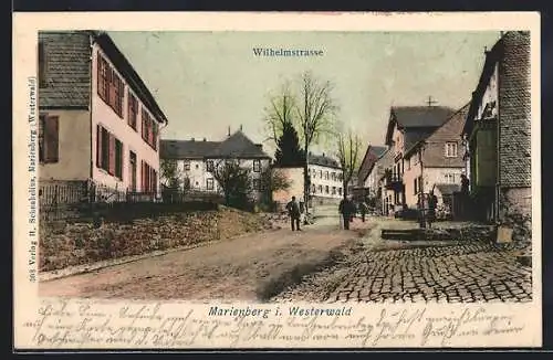 AK Marienberg i. Westerwald, Wilhelmstrasse mit Anwohnern