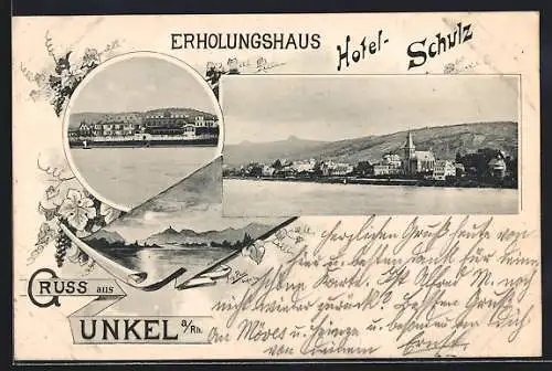 AK Unkel a / Rh., Erholungshaus Hotel Schulz, Teilansicht
