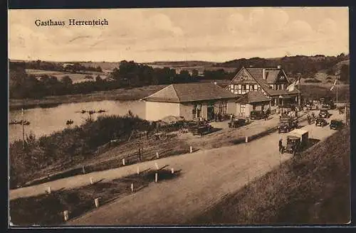 AK Much, Gasthaus Herrenteich von Gerhard Schwamborn