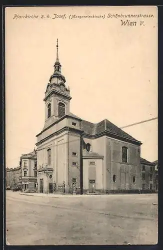 AK Wien, Pfarrkirche z. h. Josef, Schönbrunnerstrasse