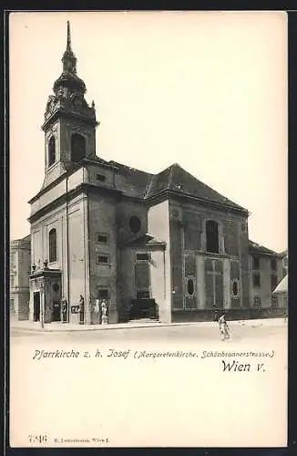 AK Wien, Pfarrkirche zum heiligen Josef in der Schönbrunnerstrasse