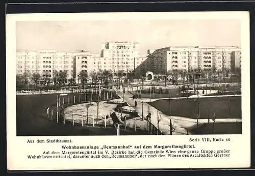 AK Wien, Margarethengürtel, Wohnhausanlage Reumannhof