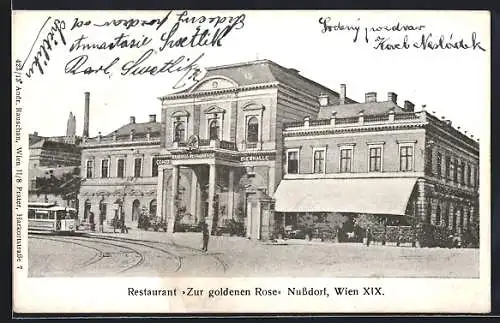 AK Wien, Nussdorf, Restaurant Zur goldenen Rose