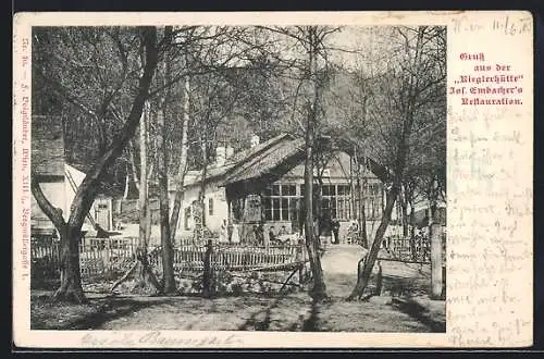 AK Wien, Restaurant Rieglerhütte v. Jos. Embacher