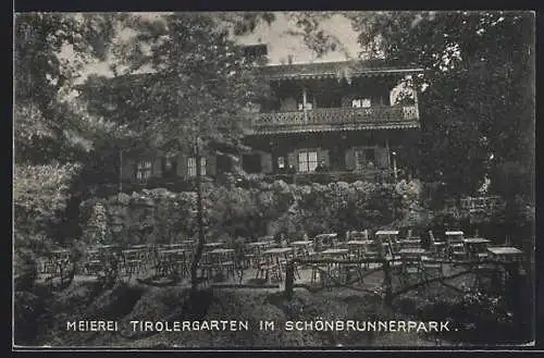 AK Wien, Schönbrunn, Restaurant Tirolergarten im Schönbrunnerpark