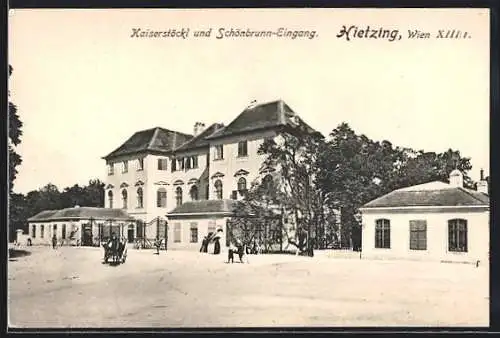 AK Wien, Hietzing, Kaiserstöckl und Schönbrunn-Eingang