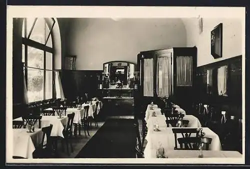 AK Wien, Café-Restaurant Ottakringer Bräu, Auhofstrasse 1, Kleiner Speisesaal, Innenansicht