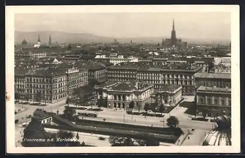 AK Wien, Panorama von der Karlskirche