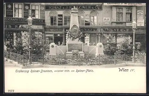 AK Wien, Erzherzog Rainer-Brunnen am Rainer-Platz