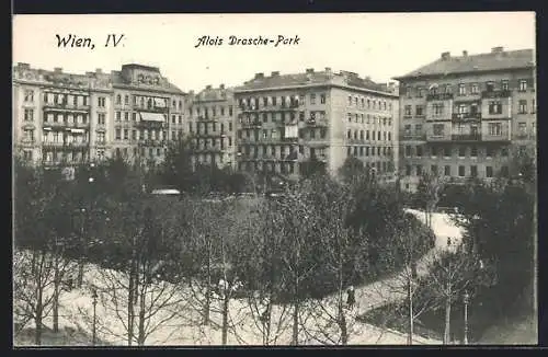 AK Wien, Alois Draschke-Park und umliegende Häuser