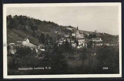 AK Wien, Kalksburg, Ortsansicht aus der Vogelschau