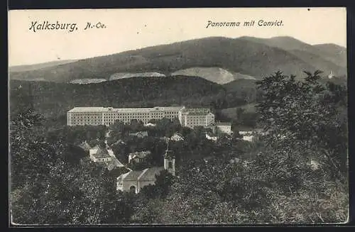 AK Wien, Kalksburg, Panorama mit Convict