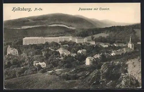 AK Wien, Kalksburg, Panorama mit Convict