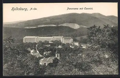 AK Wien, Kalksburg, Panorama mit Convict