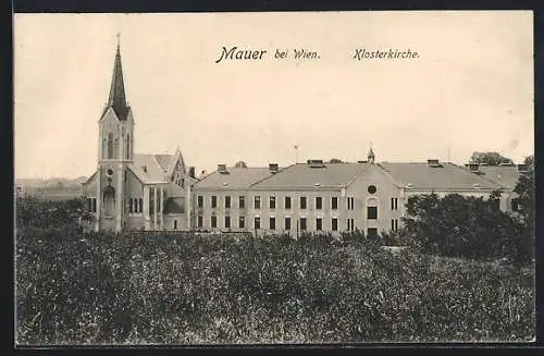 AK Wien, Mauer, Ansicht der Klosterkirche