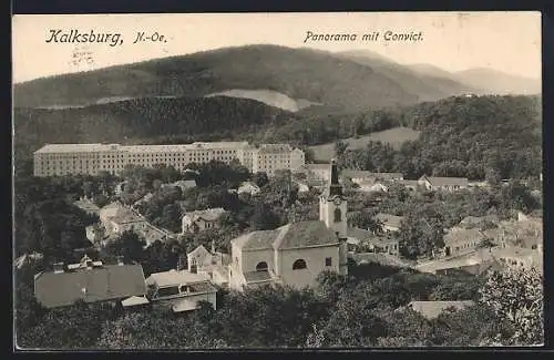 AK Wien, Kalksburg, Panorama mit Convict