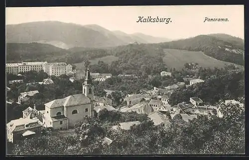 AK Wien, Kalksburg, Panorama mit Kirche