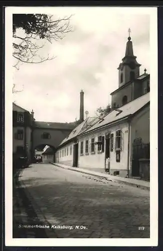 AK Wien, Kalksburg, Strassenpartie mit Restaurant Franz Dopler