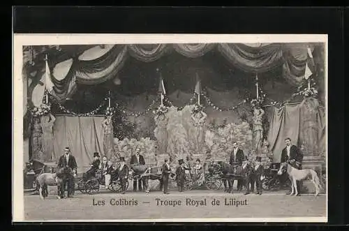 AK Liliputaner, Les Colibries, Troupe Royal de Liliput