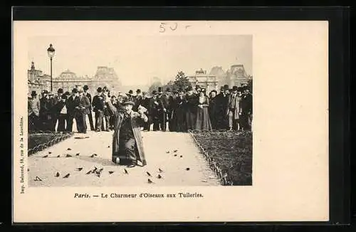 AK Paris, Le Charmeur d`Oiseaux aux Tuileries