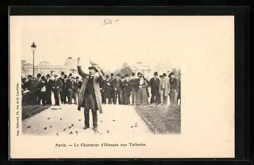 AK Paris, Le Charmeur d`Oiseaux aux Tuileries