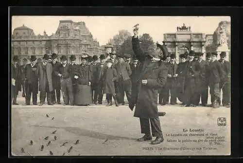 AK Paris, Le Charmeur d`Oiseaux aux Tuileries