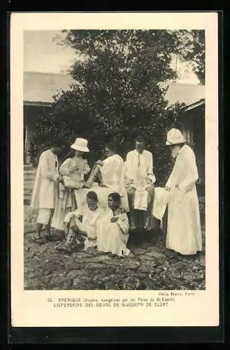 AK Amérique, Guyane, Dispensaire des Soeurs de St. Joseph de Cluny