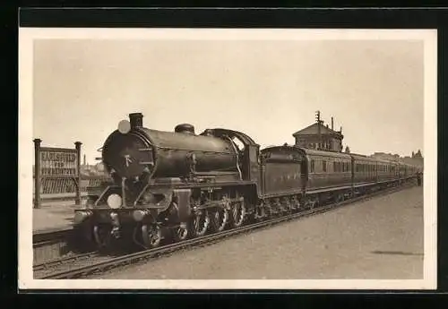 AK Down North Cornwall Express passing Earlsfield, Engine 4-6-0, No. 741, LSWR