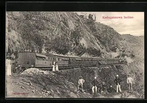 AK Train at the Kadugannawa Incline, Ceylon