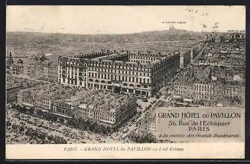 AK Paris, Grand Hotel du Pavillon vu à vol d`oiseau