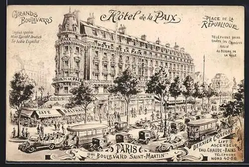 AK Paris, Hotel de la Paix, Place de la République