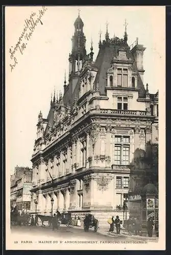 AK Paris, Mairie du X. Arrondissement, Fauboug Saint-Martin