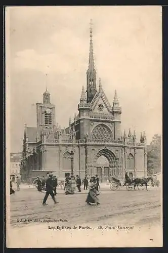 AK Paris, Eglise Saint-Laurent