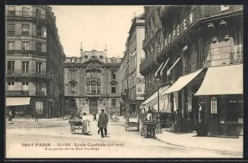 AK Paris, Ecole Centrale, Vue prise de la Rue Turbigo